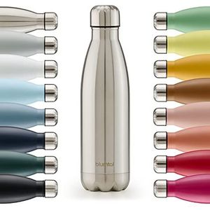 Blumtal - Thermoskan, 500 ml - thermoskan, 500 ml, roestvrij staal - waterdicht - herbruikbaar - BPA-vrij - voor warme en koude dranken - Stainless steel-zilver