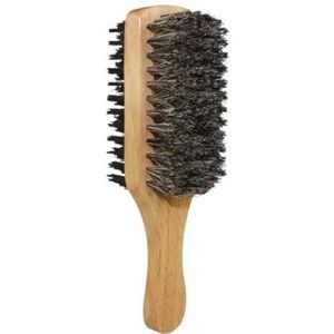 Mannen Haarborstel Natuurlijke Houten Schoonmaakborstel Voor Mannelijke Baard Haarborstel Dubbelzijdige Baard Borstel Antistatische Kapper Haar Styling Kam Scheren Gereedschap (M)