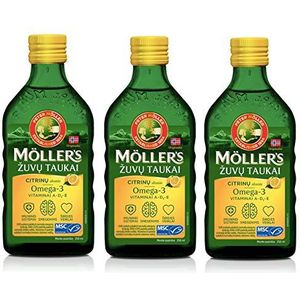 Möller's Omega-3 levertran citroen (250 ml) - 3-pack