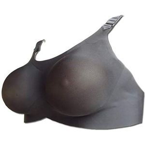 ZXJEN Speciale nep borst borst nep + borst voor transgender travestie mastectomie - schouderriem verstelbaar (inclusief de siliconen inserts), zwart, A ~ 75