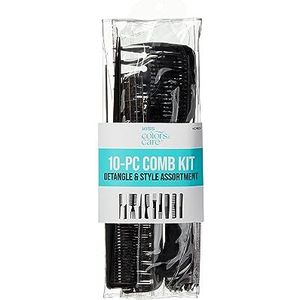 KISS COLORS & CARE 10-delige professionele ontwarren & stijl multifunctionele unisex kam set