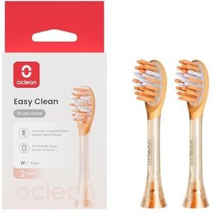 Oclean - Easy-Clean - Borstelkoppen - Oranje - Zacht Rubber - Tongreiniger