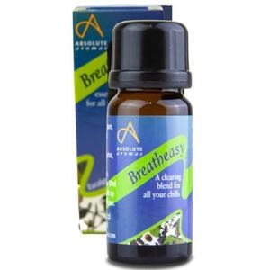 Absolute Aromas Breatheasy Etherisch Olie Mengsel Olie 10 ml met 100% Pure, Natuurlijke Eucalyptus, Tea Tree, Cajeput, Ravensara & Meer Etherische Oliën - Een Verhelderend Etherisch Olie Mengsel Voor Jouw Winter Kwaaltjes