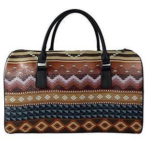 SEANATIVE Grote Capaciteit Reizen Duffle Bag Voor Vrouwen Mens Lederen Weekender Tassen Overnachting Duffle Bag Bagage, Oranje Rood