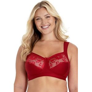 Miss Mary of Sweden Lovely Lace Support katoenen comfortbeha zonder beugel 105E Rood