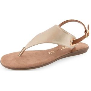 Aerosoles Platte sandaal voor dames, Goud Metaal, 9 UK Wide