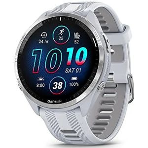 Garmin Forerunner® 965 Running Smartwatch, kleurrijk AMOLED-display, trainingsstatistieken en herstelinzichten, witte steen en poedergrijs