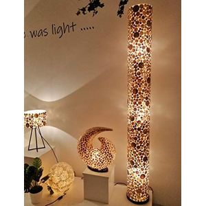 Mooie landelijke stijl Verlichting Decoratieve handmade moderne Vloerlamp woonkamer slaapkamer Design Staande lamp cilinder coins gold parelmoer capiz shell schelp 200 cm