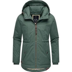 Ragwear Layra 128-170 Winterjas voor meisjes, warme korte jas met capuchon, Pine Green23, 170 cm