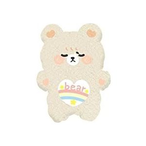 DieffematicRSD Warmwaterkruik Warmwaterzak Warmwaterzak met zachte hoes Kleine warmwaterkruiken Voeten Handwarmer for nek en schouder (Color : Grey bear)