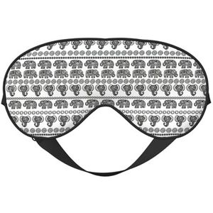 Olifant patroon afdrukken all-Occasion Sleep Eye Mask met dubbele zijden verstelbare riem perfect voor diensten en reizen