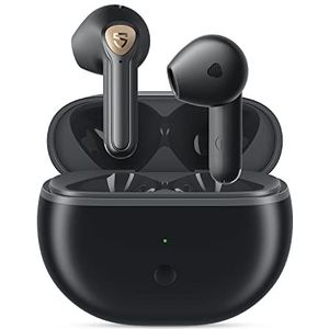 SoundPEATS Air3 Deluxe HS Draadloze Bluetooth Oordopjes Hi-Res Audio Semi-in-ear LDAC-codec, Wireless Earbuds met 4 Microfoons ENC Clear Call, APP-Bediening, 20 Uur Batterijduur Zwart