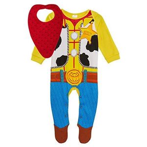 Disney Sheriff Woody Babygrow Toy Story 4 Baby Sleepsuit en Bandana Bib Gift Set, Meerkleurig, 3-6 maanden