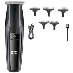 Tondeuse voor mannen, draagbare elektrische tondeuse, USB-oplaadbaar, display, tondeuse voor heren