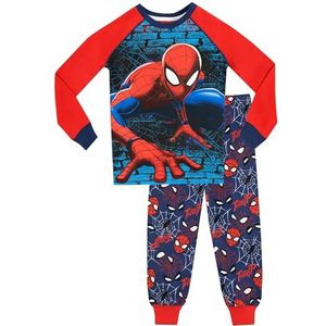 Spiderman Jongens Pyjama's Blauw 134