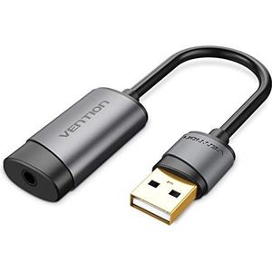 VENTION USB Externe Geluidskaart, 3,5 mm Jack Audio Adapter, Hoofdtelefoon Microfoon en Headset Adapter voor PS5, PS4, Laptop, PC, en MacBook