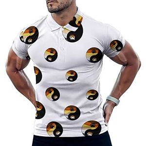 Gay Bear Ying Yang Grappige Mannen Polo Shirt Korte Mouw T-shirts Klassieke Tops Voor Golf Tennis Workout