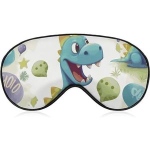 Schattig dinosaurus slaapmasker, lichtblokkerend oogmasker, comfortabel en zacht, oogbedekking met elastiek, geschikt voor mannen en vrouwen, geschikt voor reizen en slapen