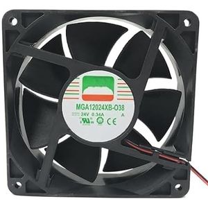 LMNCBVYA Ailsa Hexi 120mm DC 24V Cooling Fan - 2-Wire Fan for Laptops, 2400 RPM, Low Noise Operation