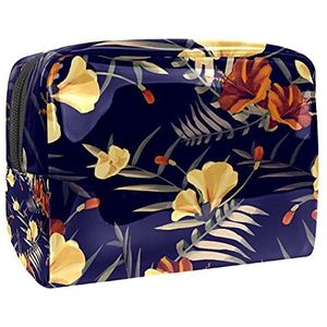 Waterdichte cosmetische tassen, tropische vibes reizen cosmetische tassen, multifunctionele draagbare make-up tassen, reizen cosmetische tas organizer voor vrouwen, Multi kleuren 03,