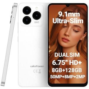 Ulefone Note 20 PRO - Mobiele Telefoon - 6,75 inch HD+ - 8 GB RAM - 128 GB ROM - 50 MP Camera