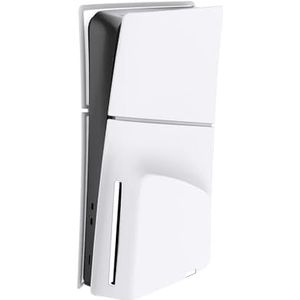 Anti-kras Stofdichte Beschermende voor PS5 Slanke Platen, Beschermt tegen Huisdieren Haar en Stof, Platen Shell Cover Skin, Siliconen Stofbeschermer Antistof Cover (Optische Drive Versie Wit)