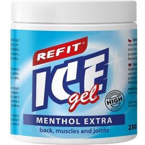 Refit Ice Gel Menthol Extra 230 ml | Extra sterke pijngel | Extra koel | direct en langdurig effect | Gel uit het wereldberoemde kuuroord Karlovy Vary
