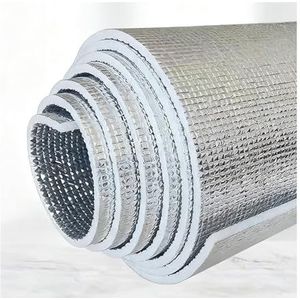 HBOOMOEM Thermische Isolatie Van Aluminiumfolie，Warmte-Isolatie Aluminiumfolie Radiator，Geschikt Voor Vloeren, Zolders, Garages, Ramen, Schuren, Hutten En Kennels.(600CM/236.2IN,0.5CM/0.2IN)