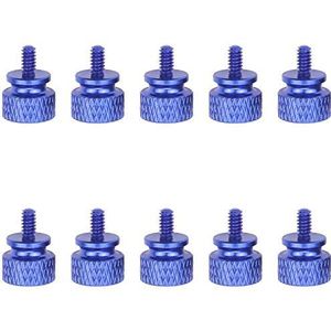 Favordrory 6 #-32 Geanodiseerd Aluminium Duimschroeven, Computer Case Thumbscrews, Duim Schroeven, Blauw, 10 PCS