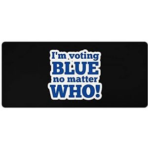 Stem Blauw Ongeacht Wie Mode Bureau Muismat Antislip Gaming Muismat Accessoires Decor 40x90cm