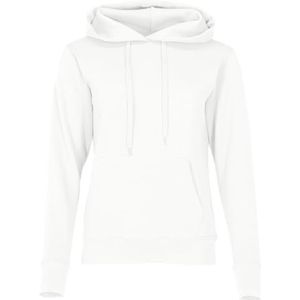 Fruit of the Loom Dames hoodie Classic + MyShirt stoffen zak, Wit, XS