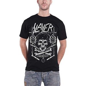 Slayer T Shirt Skull and Bones Revised Soldier Band Logo Officieel Mannen nieuw XL