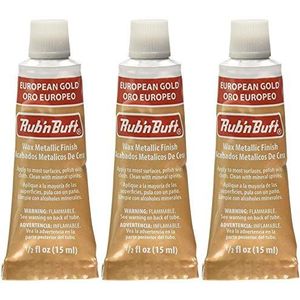 Rub 'n Buff The Original Wax Metallic Finish European Gold [Pack of 3 ]