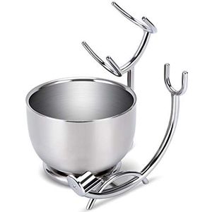 PerPro Schacht standaard en dubbel roestvrij stalen design zeepkom - dikke en schuimlat, sneldrogend, onbreekbaar en roestbestendig voor glad nat spoelen