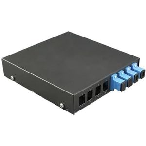 2 stks 8 poorten glasvezel terminal box mini lege doos volledig uitgerust FC SC LC ST 4/8 cores adapter pigtail aansluitdoos(Black)