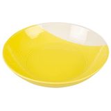 duvoplus, Bord Stone Grace 350 ml - 16 x 16 x 3,5 cm, geel/wit, voor het voeden van kommen, voederbak, geel/wit, hond