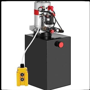 15L dubbelwerkende hydraulische pomp Dump Trailer Unit Pack DC 12v Wrecker Steel Oil Tank Dump Trailer Car Jake Lifting Power Unit Elektrisch, tuin- en handgereedschap