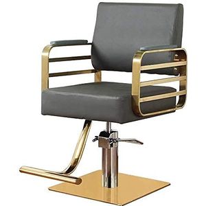 Renovatiehuis kappersstoelen voor haarstylist hydraulische kappersstoel voor kapsalon met bredere zitting zware hydraulische pomp tattoo stoel shampoo schoonheidssalon apparatuur (kleur: donkergrijs +
