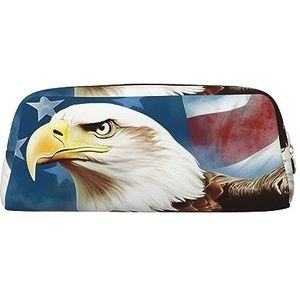 American Eagle make-up tas lederen etui reizen toilettas cosmetische tas dagelijkse opbergtas voor vrouwen, Goud, Eén maat, Tas Organizer