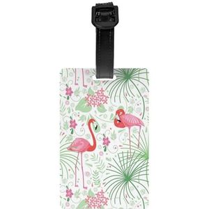 Bagagelabel voor koffer koffer tags identificatoren voor vrouwen mannen reizen snel ter plaatse bagage koffer bloemen flamingo plantkunde