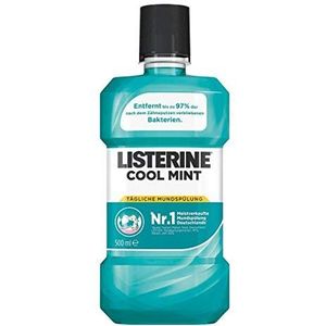 LISTERINE Cool Mint Antibacteriële mondspoeling met frisse muntsmaak, voor gezonde tanden, verpakking van 3 stuks (3 x 500 ml)