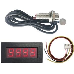 4 Digital Tachometer Red LED RPM Meter Speed + Proximity Switch Sensor