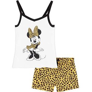 Disney Meisjespyjama set zomer nachtkleding prinses steek bevroren pyjama's korte pyjama voor kinderen tieners loungewear ademende steek geschenken, Luipaard Minnie, 3-4 jaar