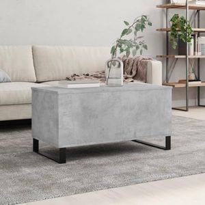 AJJHUUKI Tafels Salontafel Beton Grijs 90x44.5x45 cm Meubels van Engineered Hout