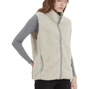 Wintervest Herfst- En Wintervest For Buitenvest. Casual Mouwloos Herfst-wintervest Met Ritssluiting Outdoor Vest(White,3XL)