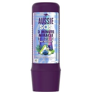 Aussie SOS 3 minuten wonder brunette haar diepe behandeling voor brunette haar in nood van voeding, met Australische peperbes & aloë vera, 225ml