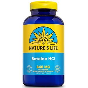 Betaine HCl (648mg) 250 caps