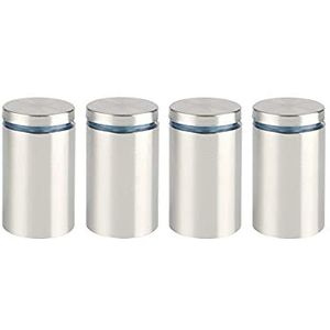 Afstandsbevestigingen, 4 stuks borden afstandsschroeven reclamebouten stalen wand afstandshouders spijker billboard bevestigingsschroeven(30x50mm)