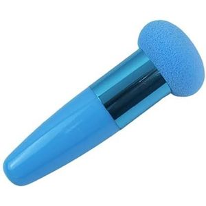 Paddestoelhoofdmake-upborstel met handvat Poederdons Make-upspons, Make-up for dames Schoonheidshulpmiddelen (Color : Blue)