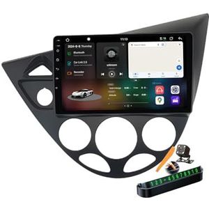 Y400s,Auto Stereo Android 14.0 Radio Sat Nav voor Focus/Fiesta 1998-2005 GPS Navi 9'' Cartablet Multimedia Video Player FM BT Ontvanger met Carplay 4G 5G WiFi DSP SWC